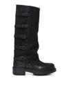 Metisse Long Bikers Boots In Black