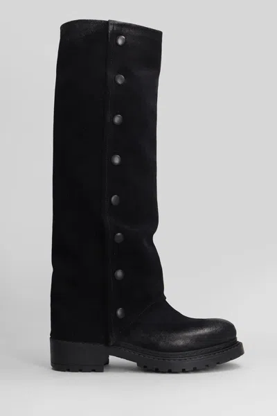 Metisse Low Heels Boots In Black