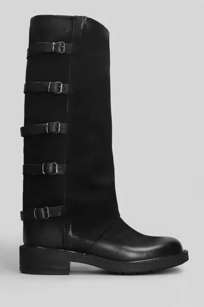 Metisse Low Heels Boots In Black