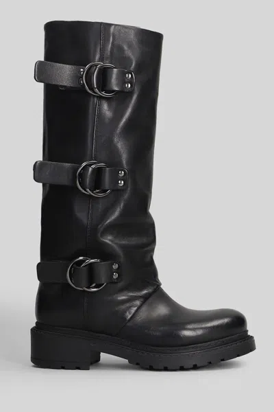 Metisse Low Heels Boots In Black