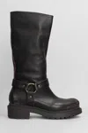 Metisse Low Heels Boots In Black