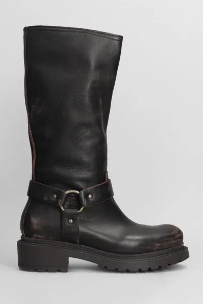 Metisse Low Heels Boots In Brown