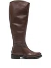 Metisse Side-zip Knee-boots In Brown