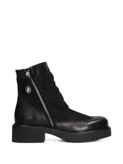 Metisse Side-zip Chunky-sole Boots In Black