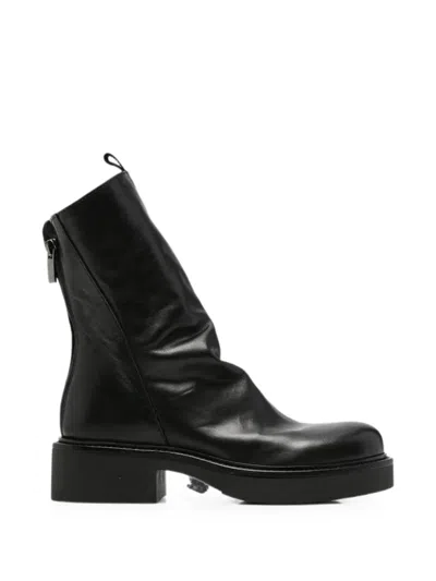 Metisse Slouchy Rear-zip Ankle Boots In Black