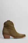 Metisse Suede Ankle Boots In Brown