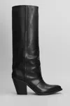 Metisse 85mm Leather Boots In Black