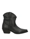 Metisse Woman Ankle Boots Black Size 8 Leather