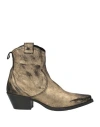 Metisse Woman Ankle Boots Gold Size 6 Leather In Gold