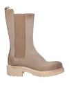 Metisse Woman Boot Khaki Size 8 Calfskin In Beige