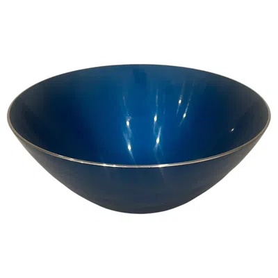 Pre-owned Metlox Manufacturing Company Metlox Design Norway Anodized Aluminum Catch It All Bowl In Blue