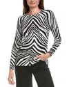 Metric Knits Animal Print Sweater In Multi