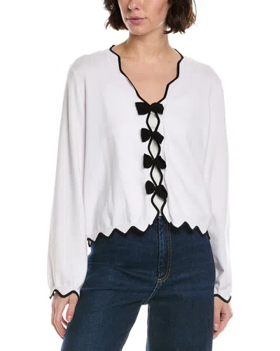 Metric Knits Cardigan In White