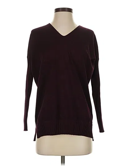 Pre-owned Metric Knits Pullover Sweater In Burgundy