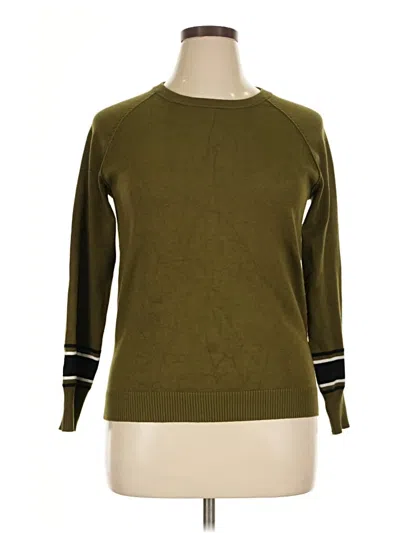 Pre-owned Metric Knits Pullover Sweater In Green