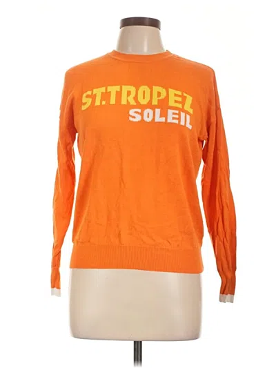 Pre-owned Metric Knits Sweatshirt In Orange