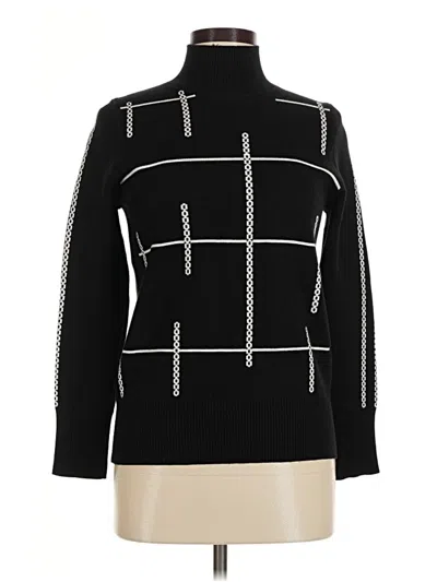 Pre-owned Metric Knits Turtleneck Sweater In Black