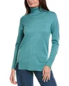 Metric Knits Turtleneck Tunic In Blue