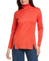 Metric Knits Turtleneck Tunic In Red