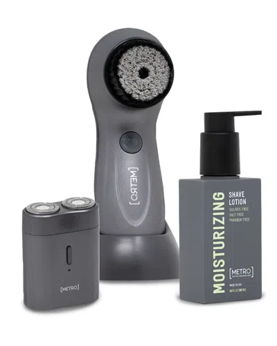 Metro Man Perfect Shave Travel Set 100ml Moisturizing Shave Lotion & Waterproof Electric Usb Shaver