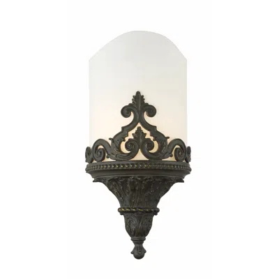 Metropolitan 1-light Aged Bronze Wall Sconce With White Alabaster Shade