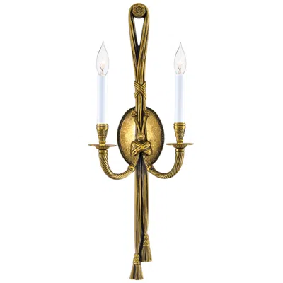 Metropolitan 2-light 11.5-in Antique Gold Indoor Wall Sconce In Brown