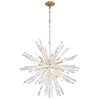Metropolitan Aisi 16-light 36-in Fawn Gold Pendant With Glass Shade