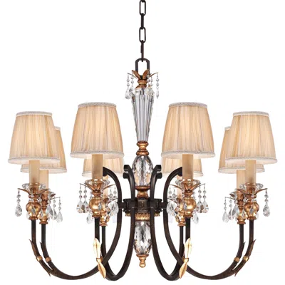 Metropolitan Bella Cristallo 35" Wide Bronze And Crystal Chandelier
