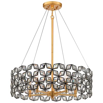 Metropolitan Brookcrest 24 3/4" Wide Crystal 5-light Pendant Light