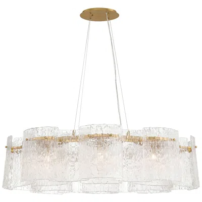 Metropolitan Brookstreet 8-light 27.5-in Legacy Brass Indoor Pendant