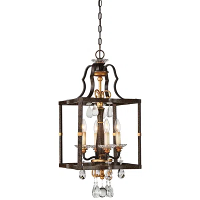 Metropolitan Chateau Nobles 14" Wide Raven Bronze 4-light Pendant