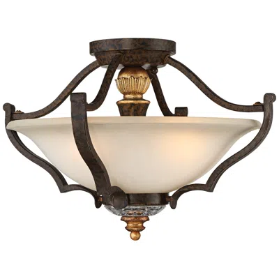 Metropolitan Chateau Nobles 17" Wide Bronze Ceiling Light