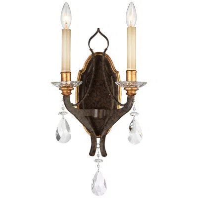 Metropolitan Chateau Nobles 2-light 19.25-in Bronze And Gold Wall Sconce In Brown