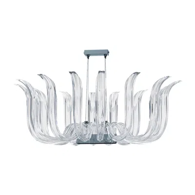 Metropolitan Cisne 12-light Polished Nickel Pendant With Crystal Shades
