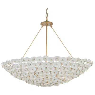 Metropolitan Coastlyn 8-light 36-in Legacy Brass Pendant With Flowerettes