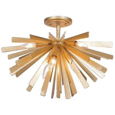 Metropolitan Confluence 20" Piastra Gold Modern 6-light Ceiling Light