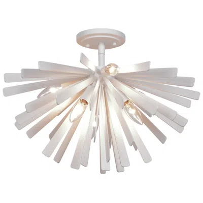 Metropolitan Confluence 20" Wide Piastra White 6-light Ceiling Light