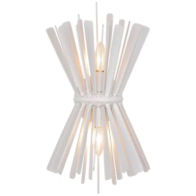 Metropolitan Confluence 2-light Piastra White Wall Sconce
