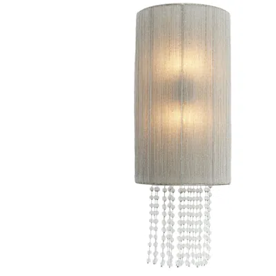 Metropolitan Crystal Reign 2-light 10-in Polished Nickel Wall Sconce