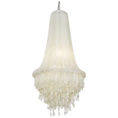 Metropolitan Crystal Reign 4-light 19.5-in Polished Nickel Pendant