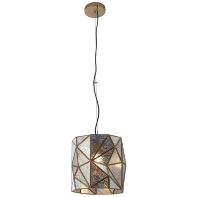 Metropolitan Geo-gem 1-light 12.5-in Artisan Brass Mini Pendant