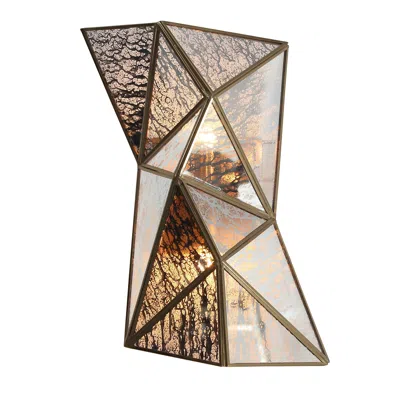 Metropolitan Geo-gem 2-light 9.25-in Artisan Brass Wall Sconce