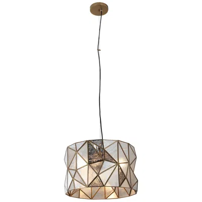 Metropolitan Geo-gem 3-light 19.25-in Artisan Brass Pendant