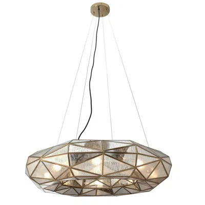 Metropolitan Geo-gem 8-light 36-in Artisan Brass Pendant