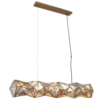 Metropolitan Geo-gem 8-light 61.5-in Artisan Brass Island Chandelier