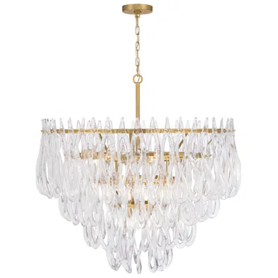 Metropolitan Glassara 15-lt 39.75-in Legacy Brass Pendant With Glass Shade
