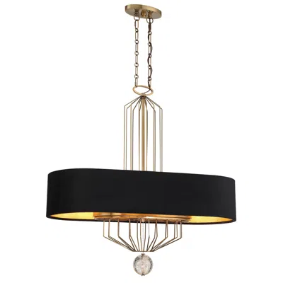 Metropolitan Grandeur 8-light 38-in Aged Brass Indoor Island Chandelier