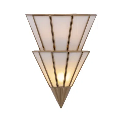 Metropolitan Jaxen 2-lt 10.25-in Legacy Brass Wall Sconce With Glass Shade