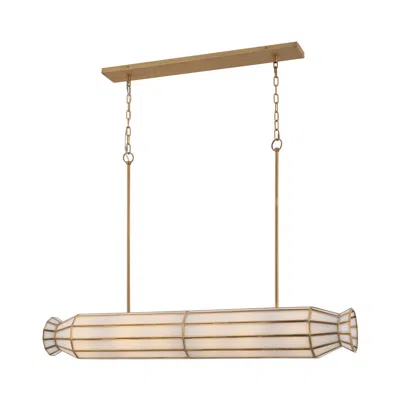Metropolitan Jaxen 6-lt 48-in Legacy Brass Linear Chandelier With Shade