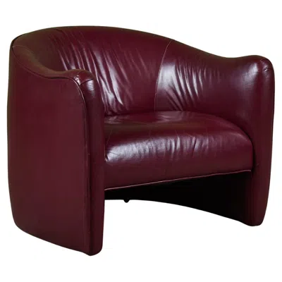Pre-owned Metropolitan Leather Club Lounge Chair By  Furniture Co. In Black